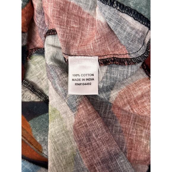 M Square By Neetu Malik Top 2 / US 12 - 14 Womens Printed Gauze Button Shirt - Picture 8 of 8